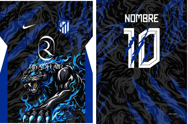 atletico de madrid blue panther
