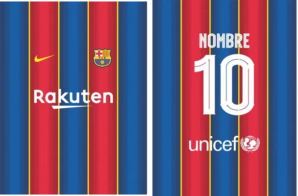 barcelona 2020 21 home vector