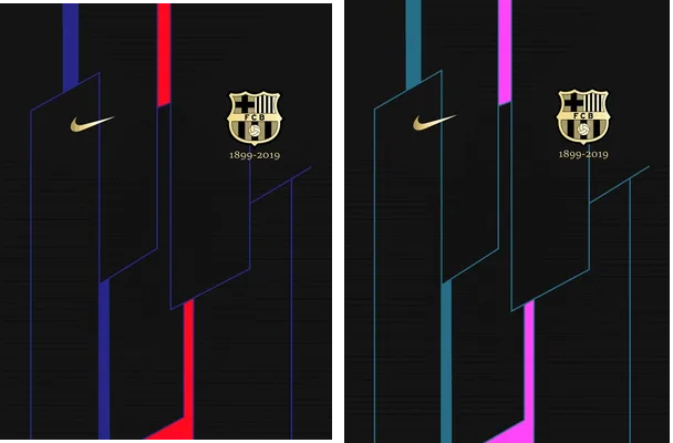 barcelona fc concept geometric