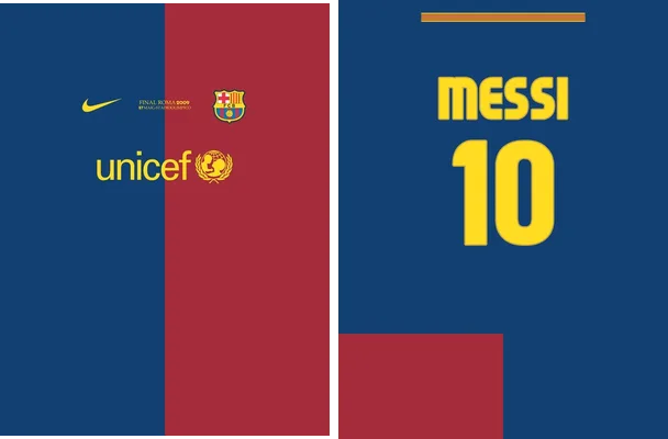 barcelona fc home retro 2008 09