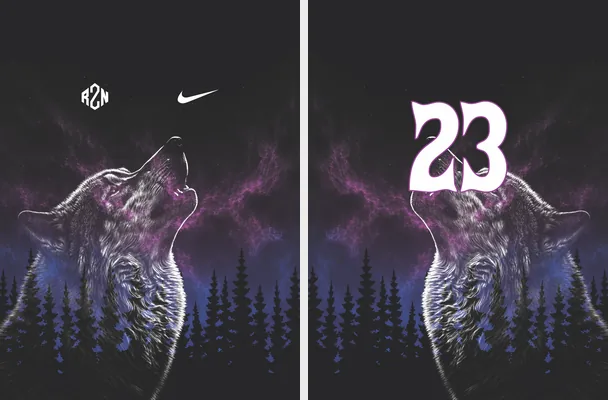 basketball design wolf
