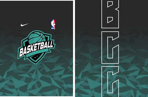 basketball geometric degrade concept