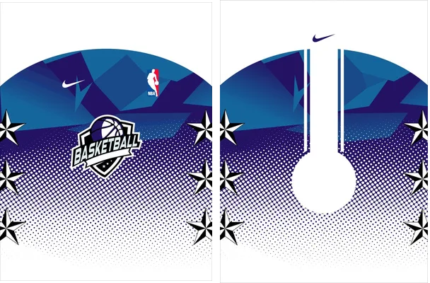 basketball pointillizer blue concept