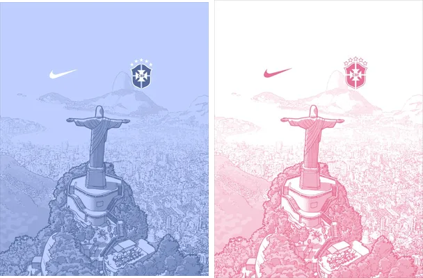 brasil design concept blue rosa