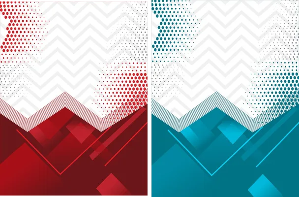 degrade geometric red blue