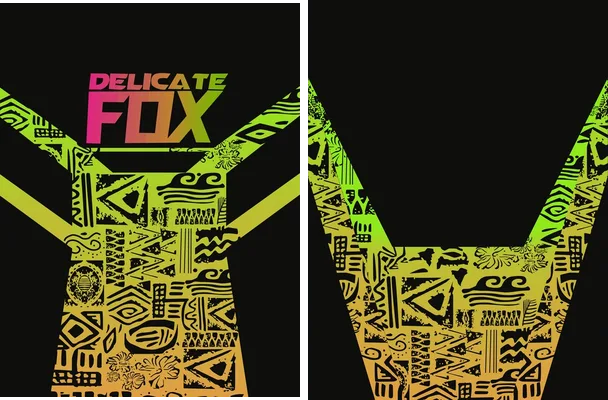 delicate fox motocross design