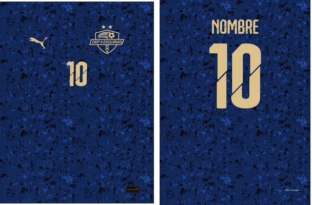 deportivo 5 esquinas blue grunge