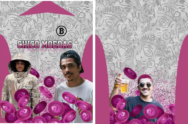 design pink chico moedas