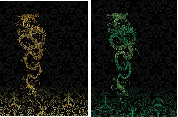 design vector dragon dorado