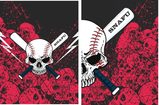designs calavera grunge red