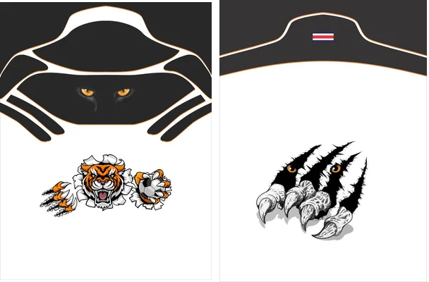desings garras tigre jersey