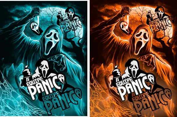 desings panic halloween