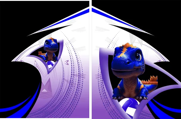 dino volleyball concept