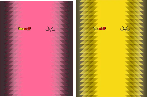 dragon ball z desings lines
