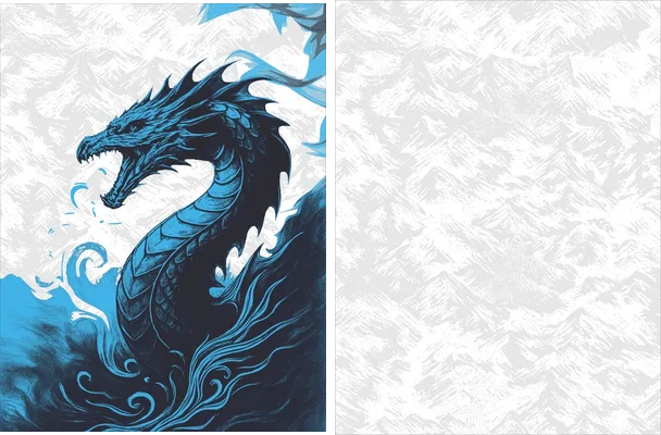 dragon blue flamante