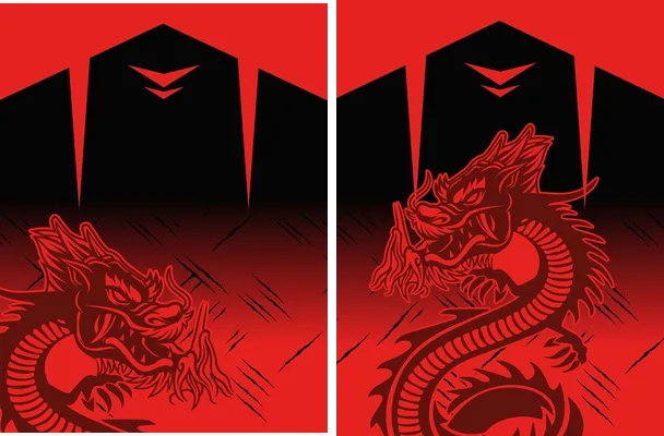 dragon rosa concepto