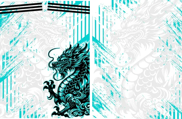 dragon sports grunge