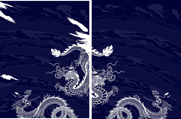 dragons concept blue sports