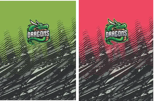 dragons design grunge