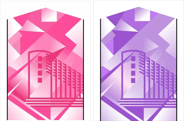 duo colors geometric