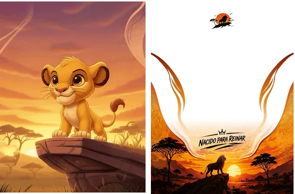 el rey leon sabana sunset