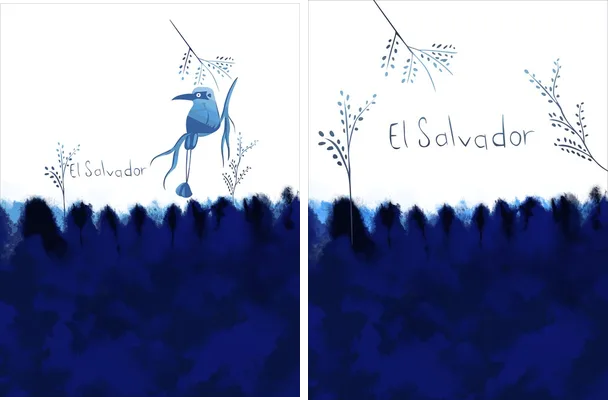 el salvador blue design