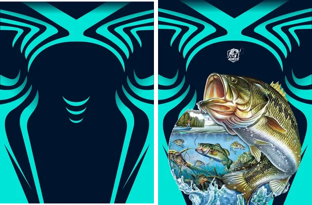 fishing designs blue