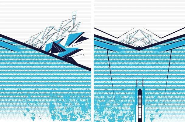 geometrico blue design