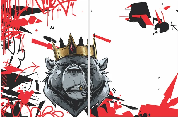grafiti concept bear king