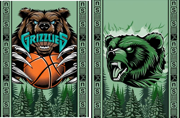grizzlies nba concept bear