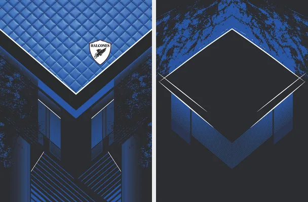 halcones design blue grunge
