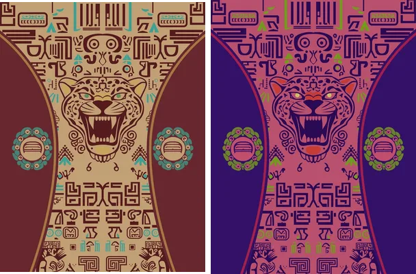ilustraciones maya mexico design