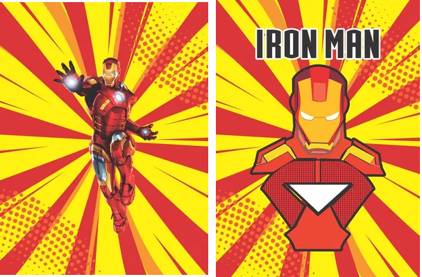 iron man vector template