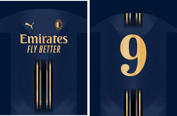 jersey ac milan blue dorado