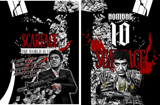 jersey blanco negro concept tony montana