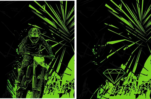 jersey buzo black and green motocross