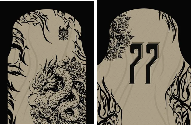 jersey concept dragon crema negro
