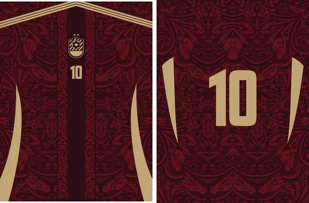 jersey concho de vino dorado