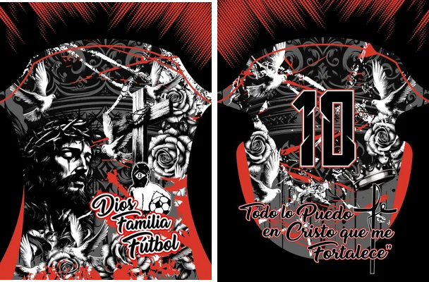 jersey cristo red black concept