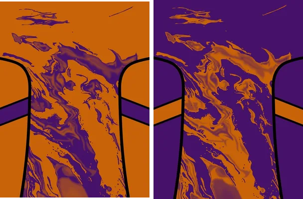 jersey dividi naranja morado
