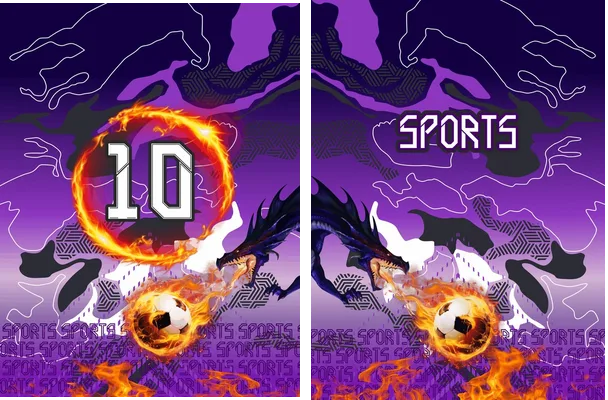 jersey dragon fuego lila vector