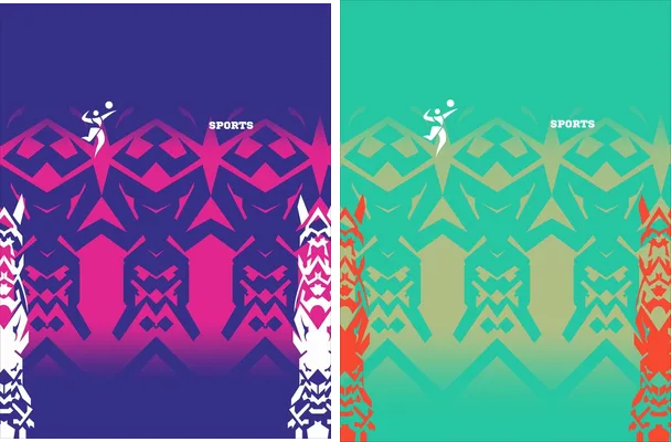 jersey geometric pink
