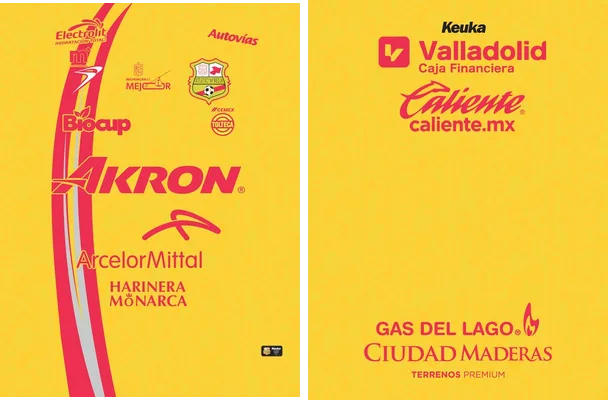 jersey monarcas morelia amarillo 25 26