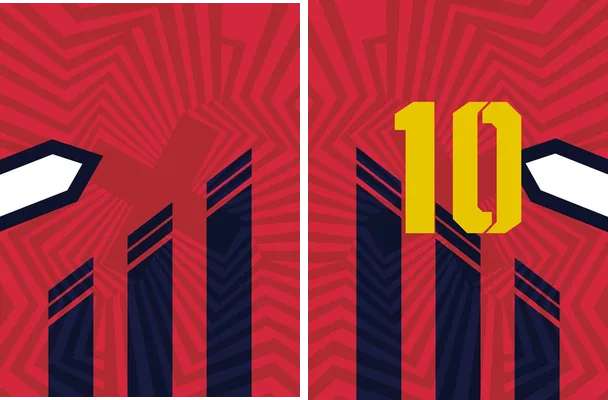jersey red and blue lineal