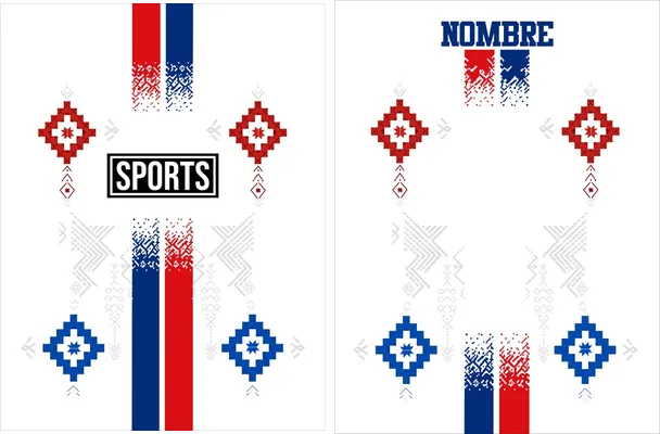 jersey sport blue and red