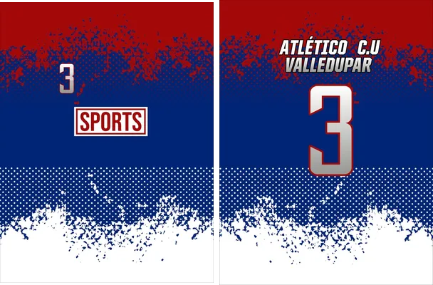 jersey sport red and blue