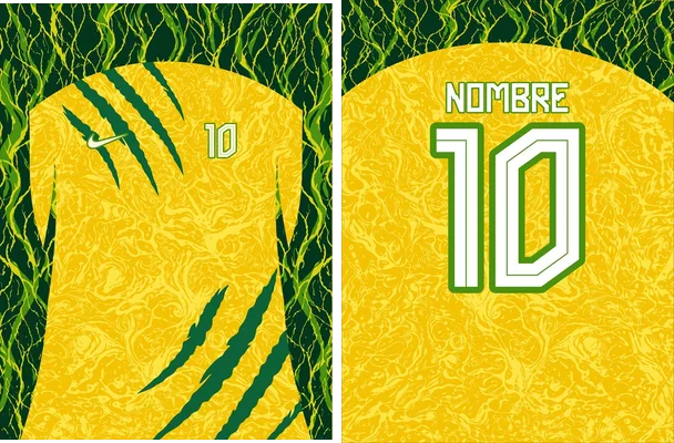 jersey sport yellow and green