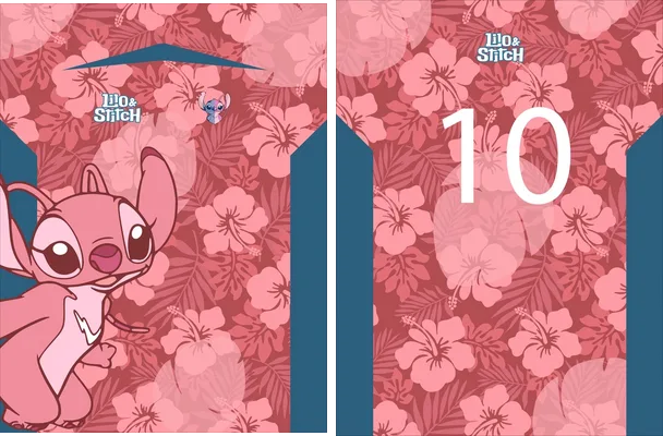 jersey stitch floral pink