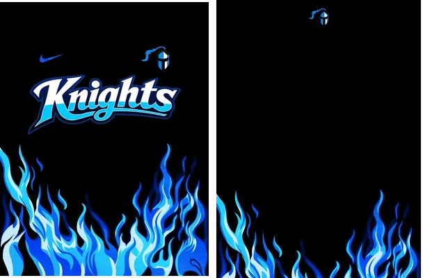 knights black fire blue