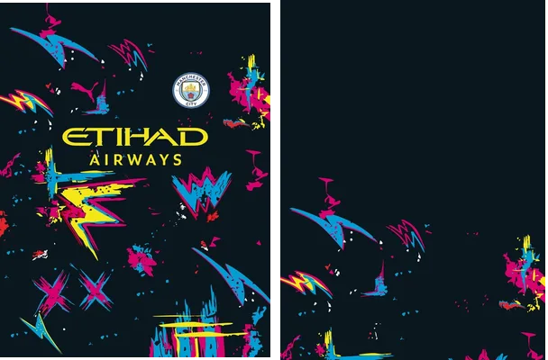 manchester city 2023 concpt grunge